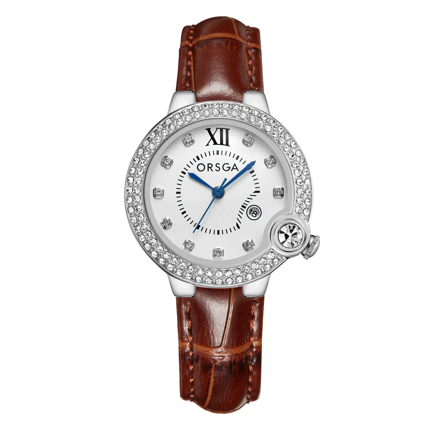ORSGA Women's Rose Gold Diamond Watch with Balloon Calendar - Image 32