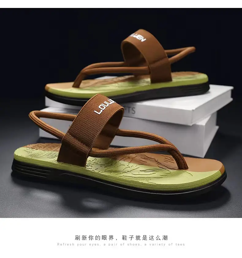 Vietnam Flip-flops Men's Summer Outer Wear Non-slip Driving Dual-purpose Beach Sandals Distinctive Flip-flops Casual Men's Slippers — feature 20