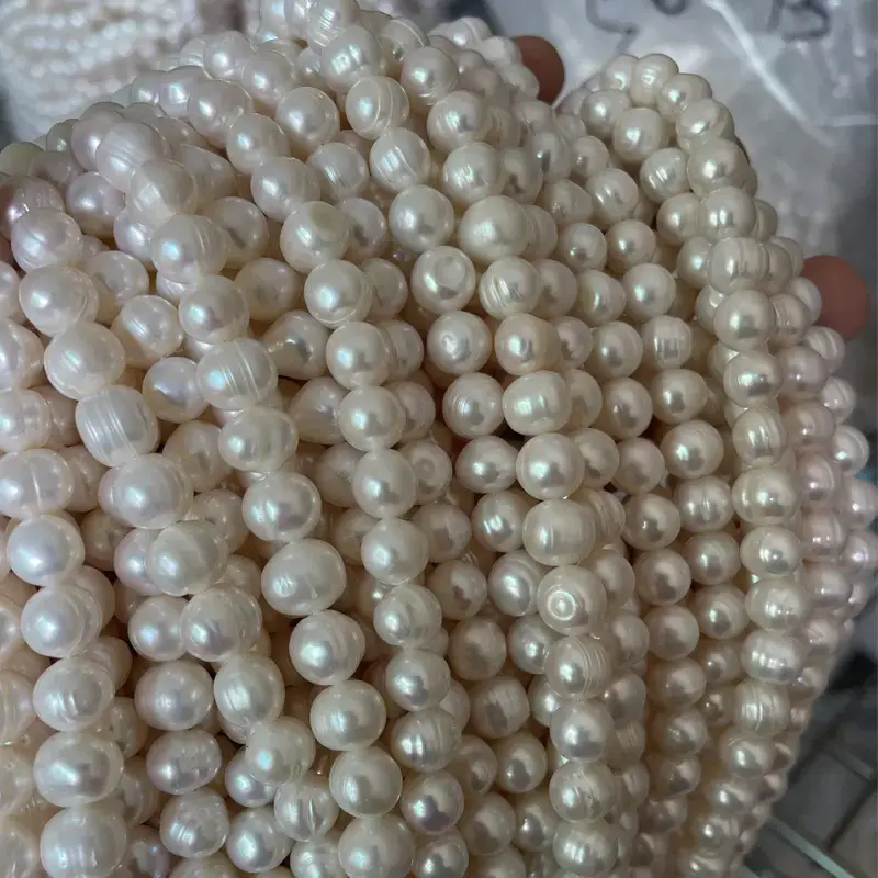 8-9mm White Natural Pearl Necklace Wholesale