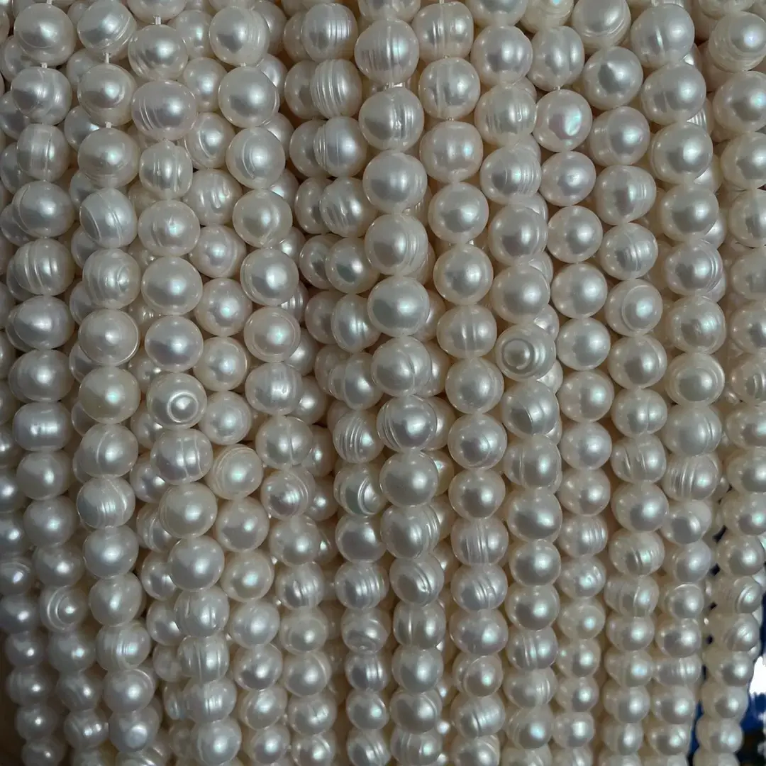 8-9mm White Natural Pearl Necklace Wholesale