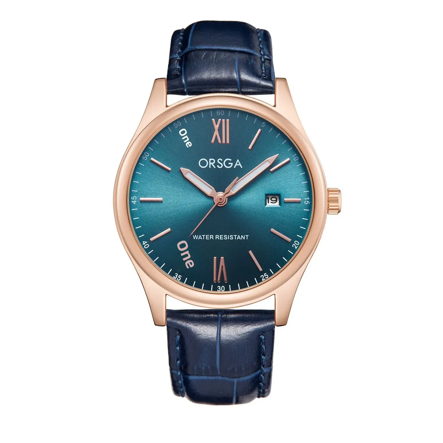 Oshga Men's Quartz Watch Rose Gold Stainless Steel - Image 12