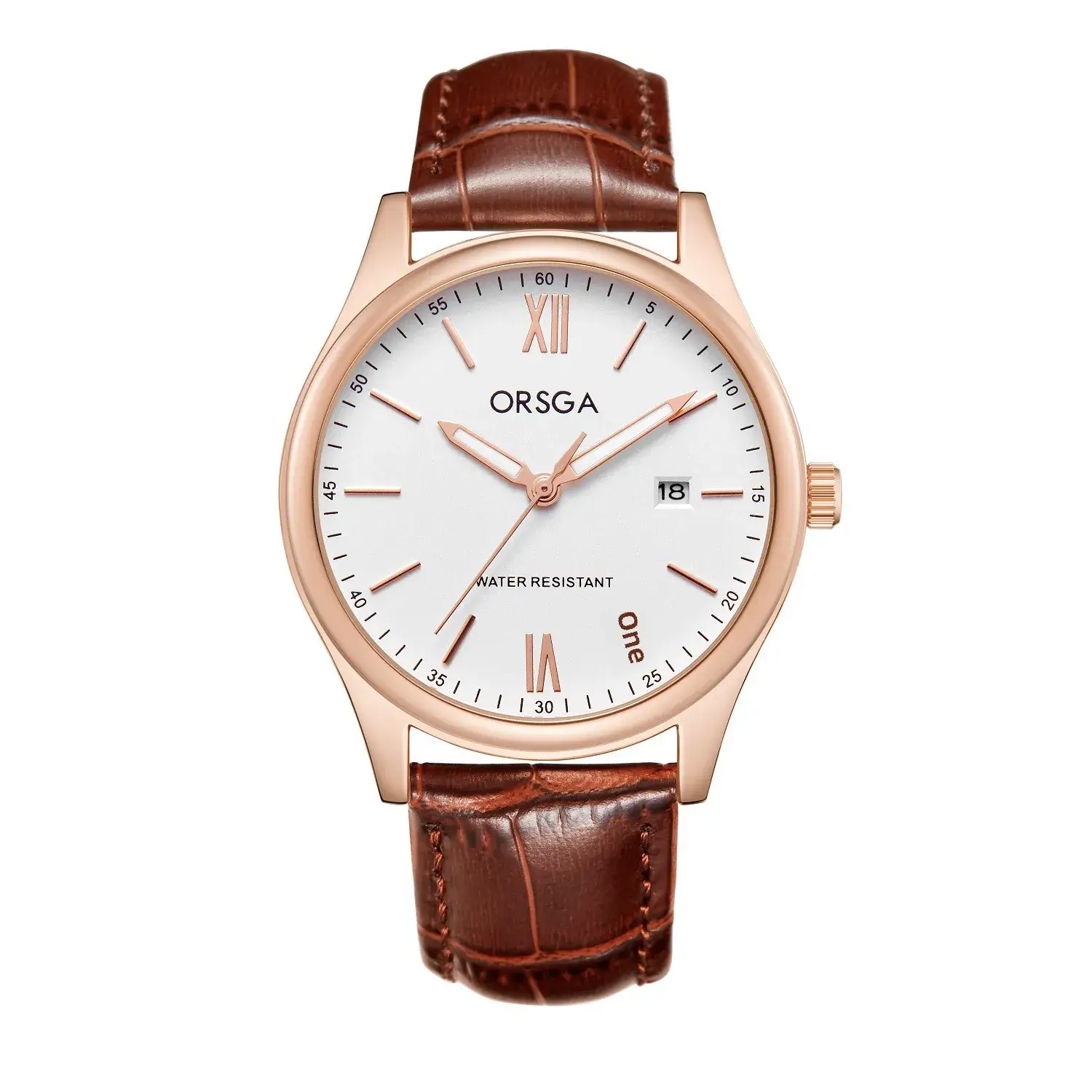 Oshga Men's Quartz Watch Rose Gold Stainless Steel - Image 13
