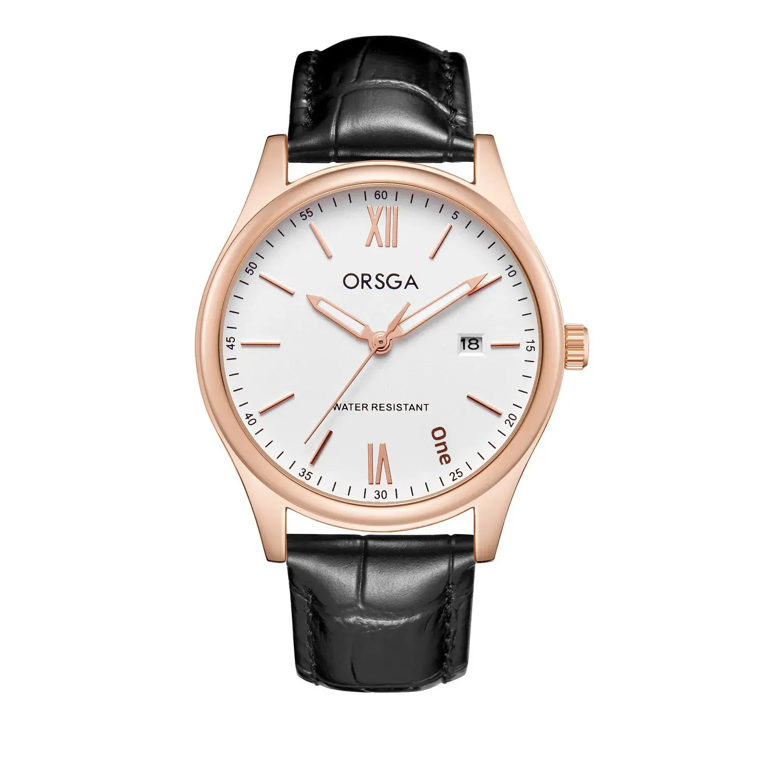 Oshga Men's Quartz Watch Rose Gold Stainless Steel - Image 14