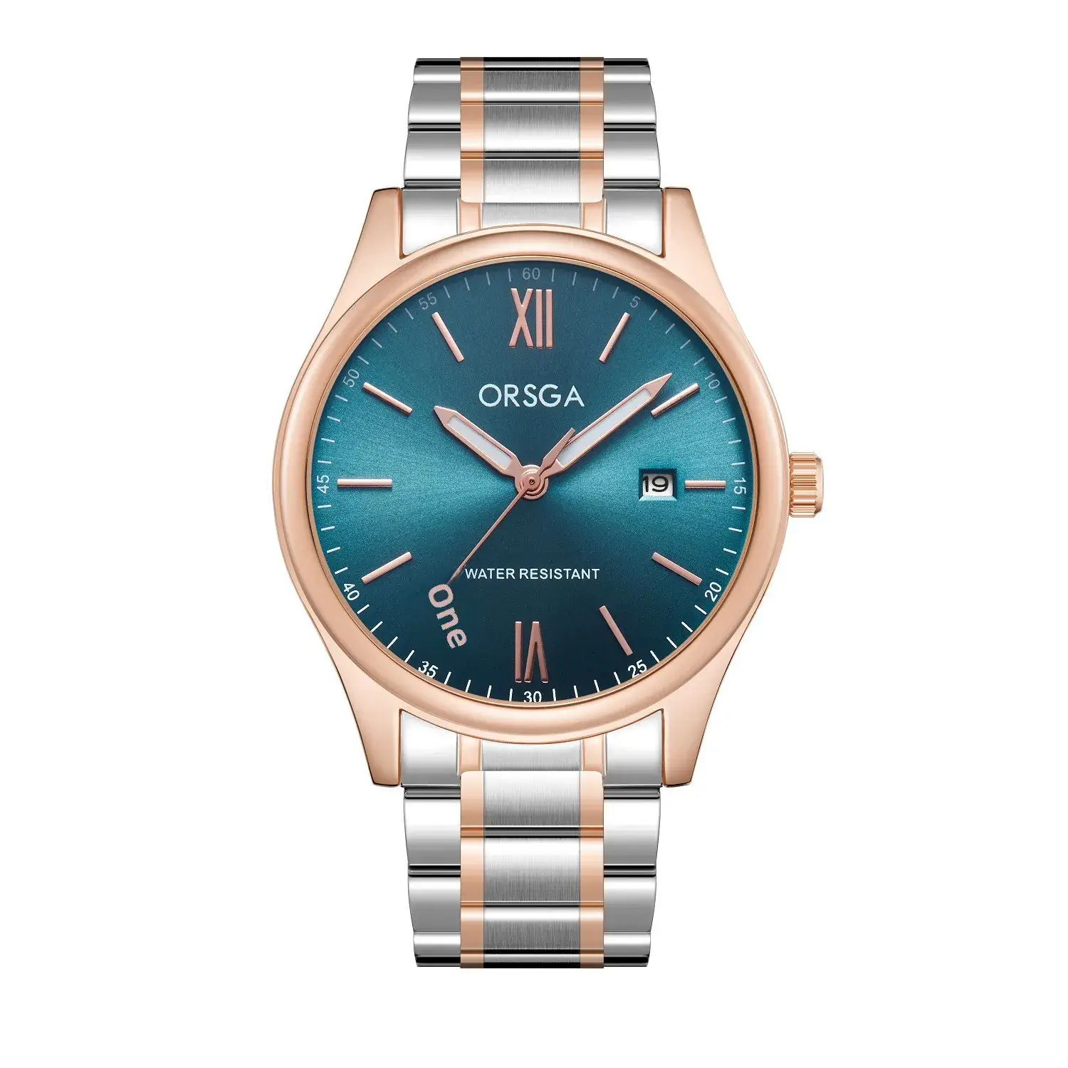 Oshga Men's Quartz Watch Rose Gold Stainless Steel - Image 3