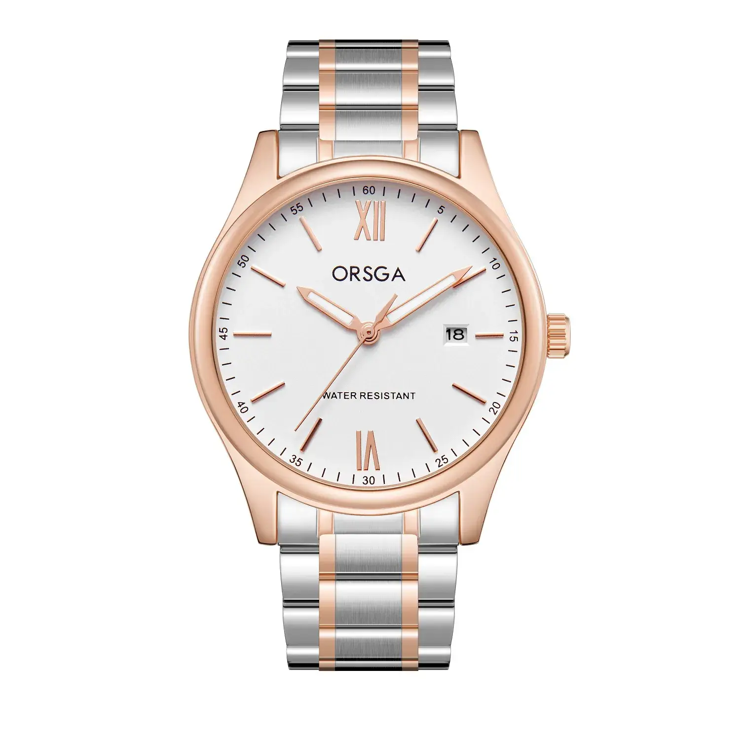 Oshga Men's Quartz Watch Rose Gold Stainless Steel - Image 4
