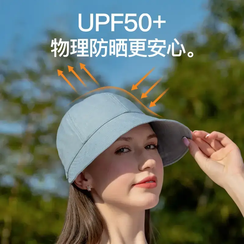 Women Sun Hat with Large Brim, Cotton Linen, Anti-Ultraviolet - Image 8