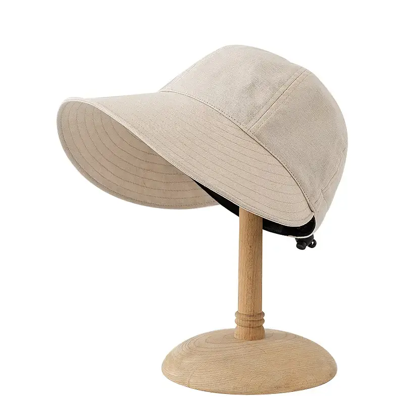 Women Sun Hat with Large Brim, Cotton Linen, Anti-Ultraviolet - Image 9