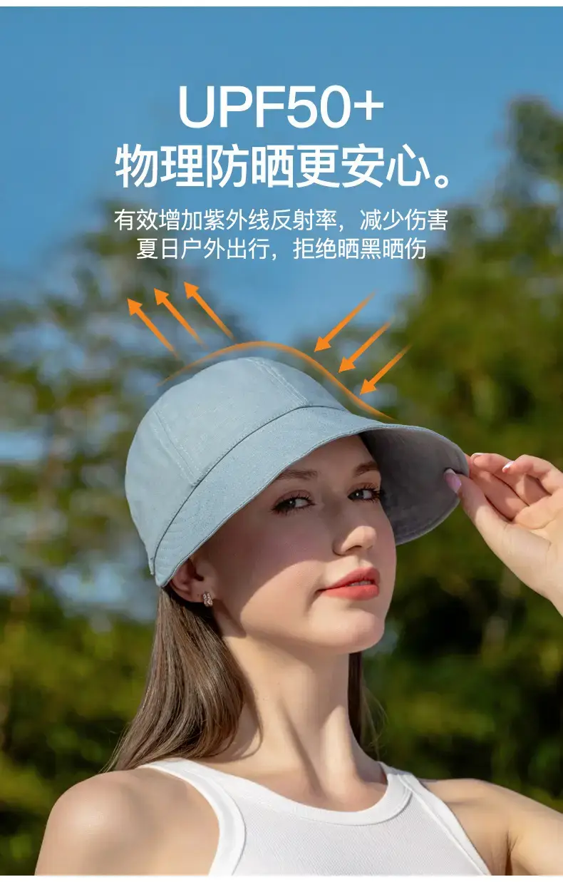 Women Sun Hat with Large Brim, Cotton Linen, Anti-Ultraviolet — feature 17