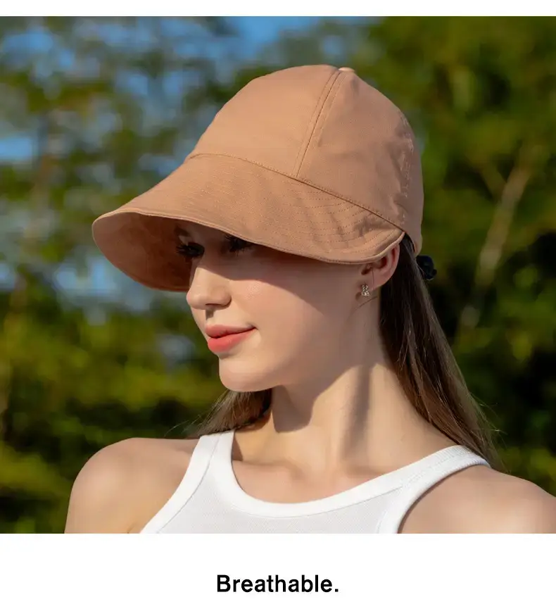 Women Sun Hat with Large Brim, Cotton Linen, Anti-Ultraviolet — feature 27