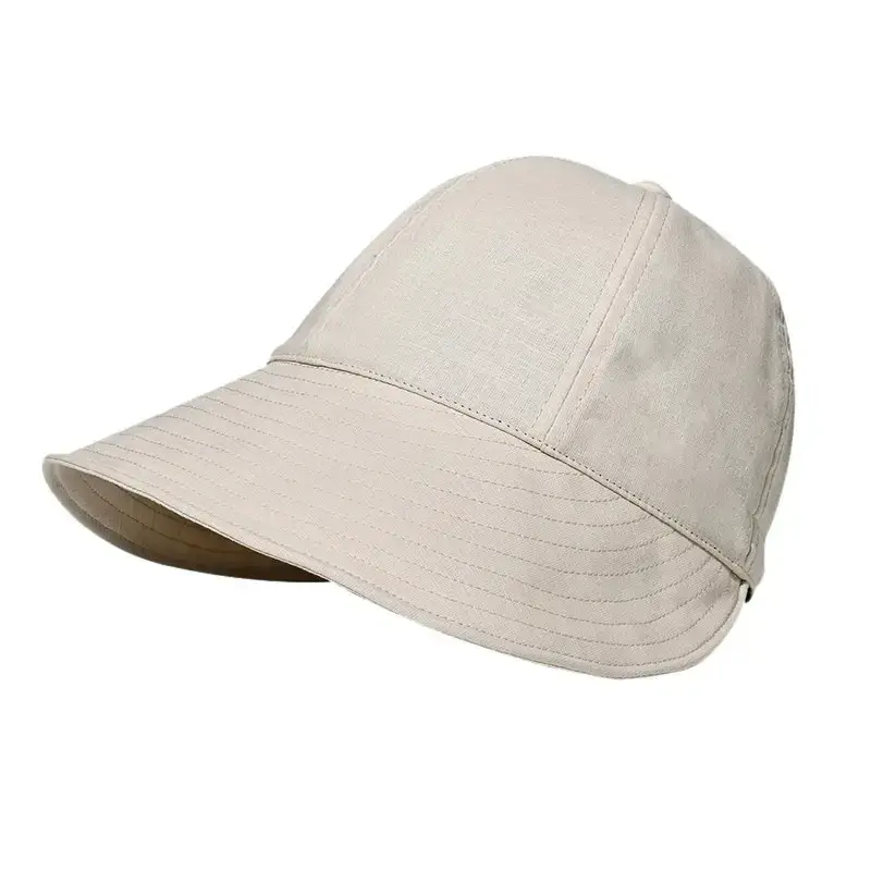 Women Sun Hat with Large Brim, Cotton Linen, Anti-Ultraviolet - Image 4
