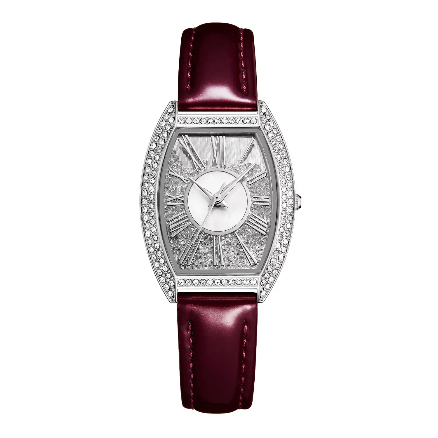 Oval Women's Watch Rose Gold Diamond Band