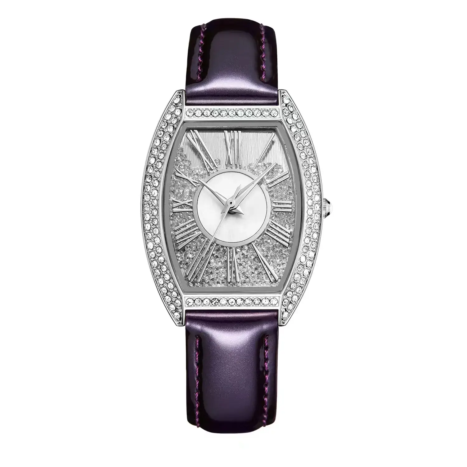 Oval Women's Watch Rose Gold Diamond Band