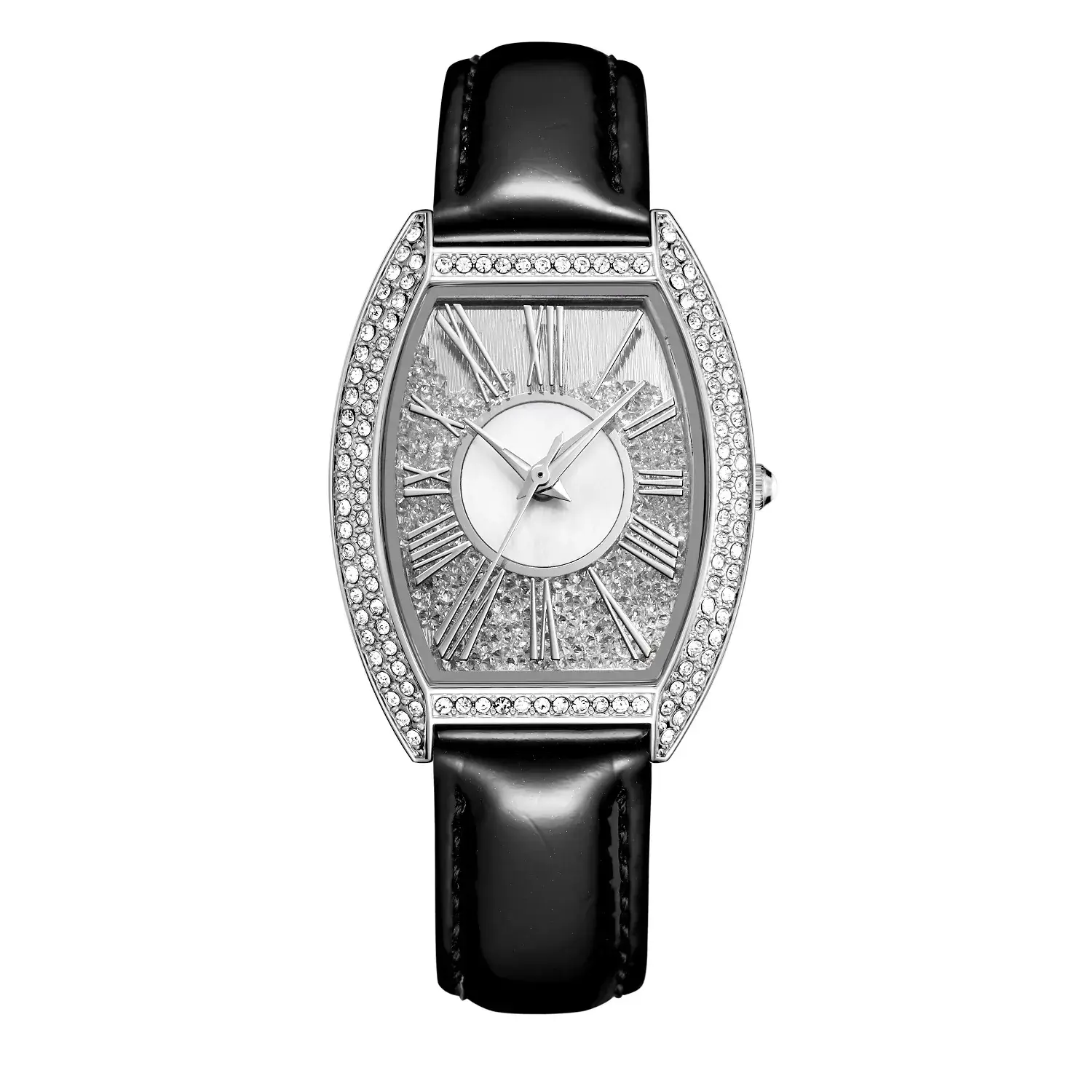 Oval Women's Watch Rose Gold Diamond Band