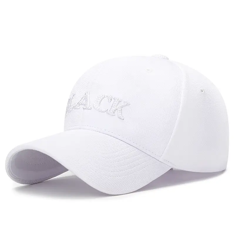 Black Embroidered Baseball Cap for Men Women Curved Brim - Image 2