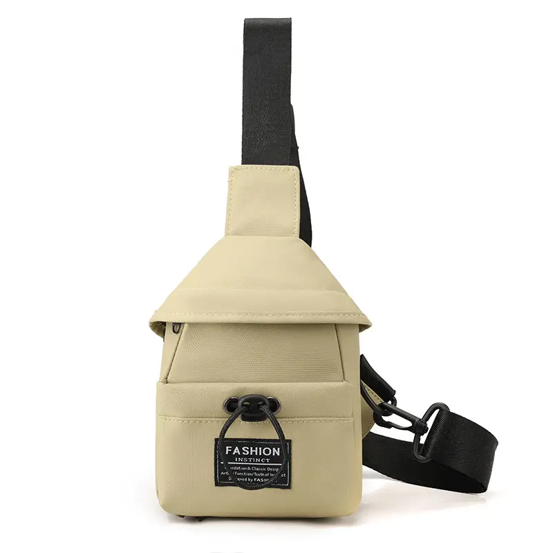 Women's Black Nylon Chest Bag with Adjustable Strap - Image 2