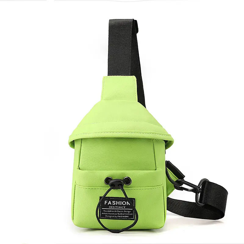 Women's Black Nylon Chest Bag with Adjustable Strap - Image 3