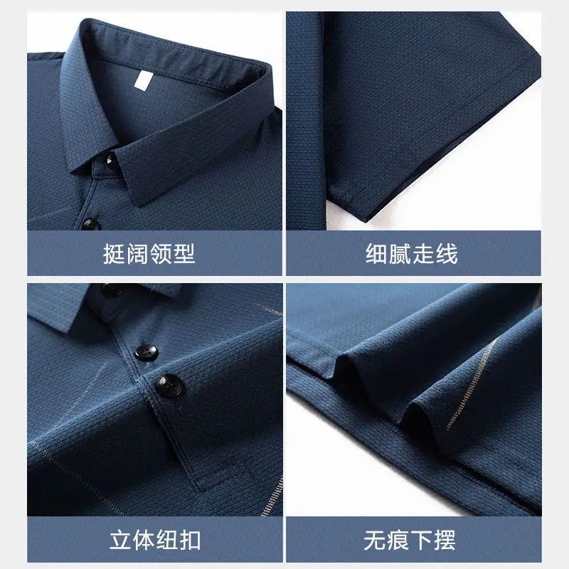 Men Navy Polo Shirt 60+ Summer Wear - Image 13