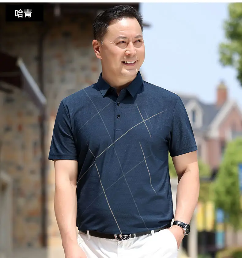 Men Navy Polo Shirt 60+ Summer Wear — feature 12
