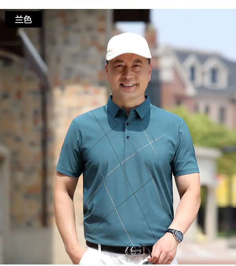 Men Navy Polo Shirt 60+ Summer Wear — feature 14