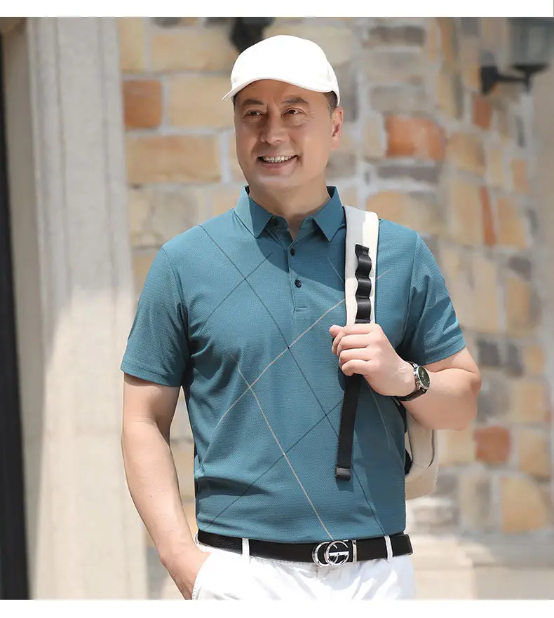 Men Navy Polo Shirt 60+ Summer Wear — feature 15