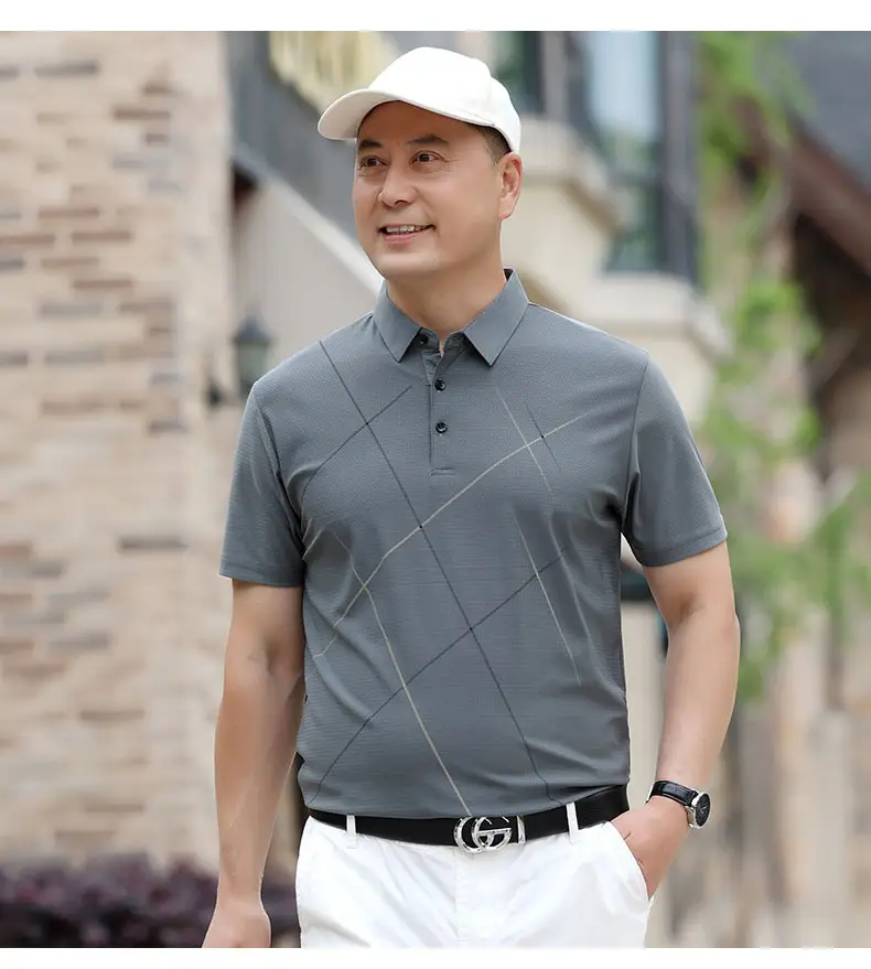 Men Navy Polo Shirt 60+ Summer Wear — feature 21