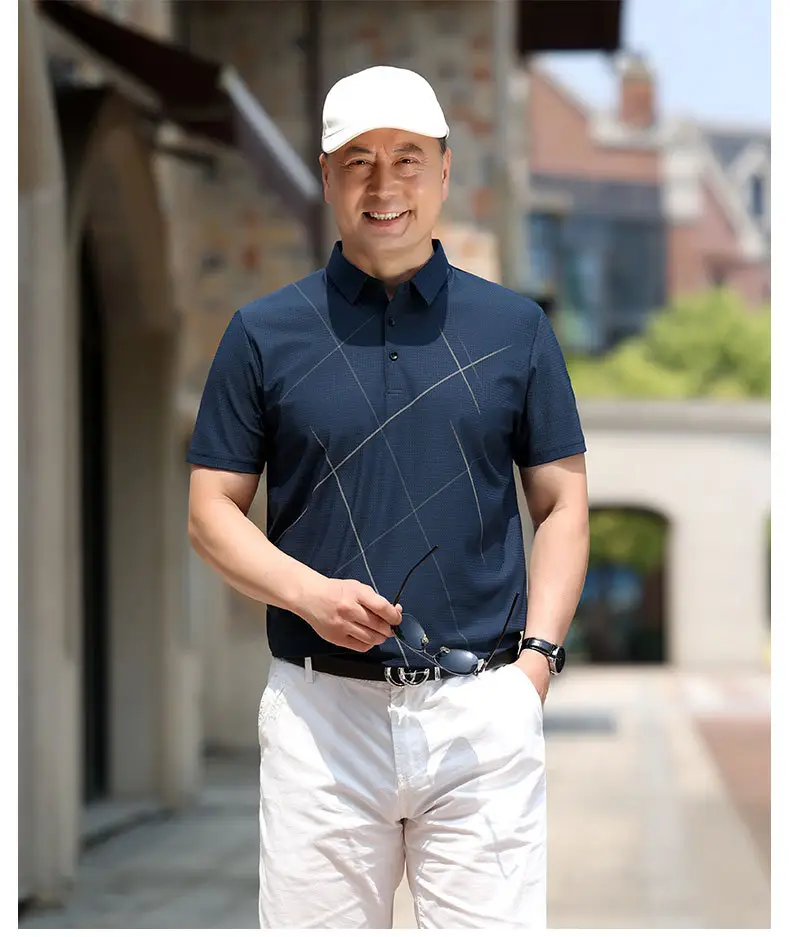 Men Navy Polo Shirt 60+ Summer Wear — feature 7
