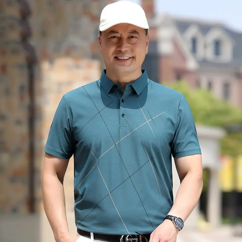 Men Navy Polo Shirt 60+ Summer Wear - Image 4