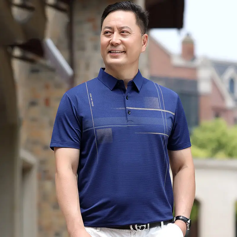 Men Navy Polo Shirt 60+ Summer Wear - Image 7