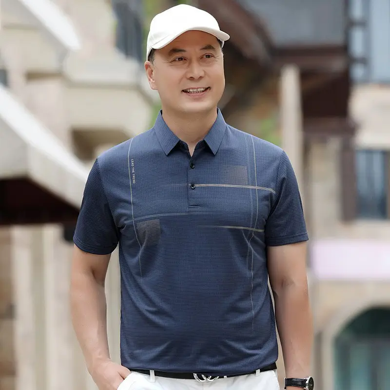 Men Navy Polo Shirt 60+ Summer Wear - Image 8