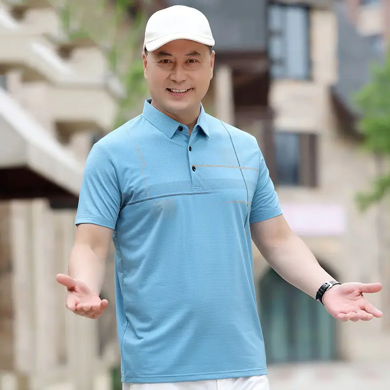 Men Navy Polo Shirt 60+ Summer Wear - Image 9