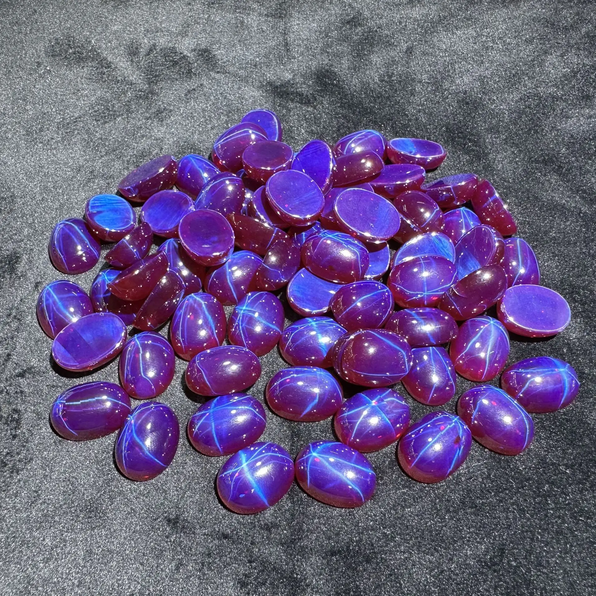 Six Pointed Star Light Ruby Egg Shape Jewelry - Image 3