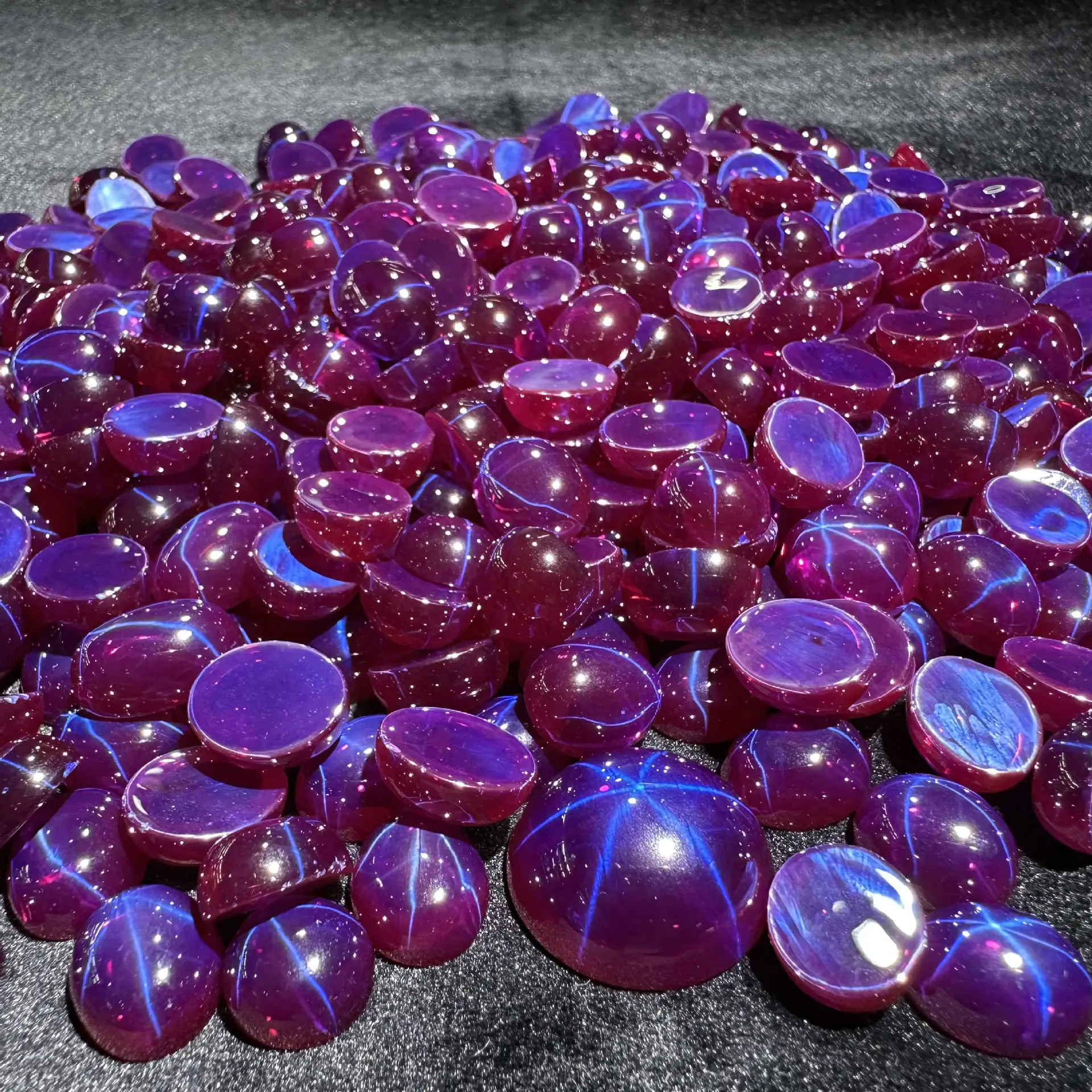 Six Pointed Star Light Ruby Egg Shape Jewelry - Image 5
