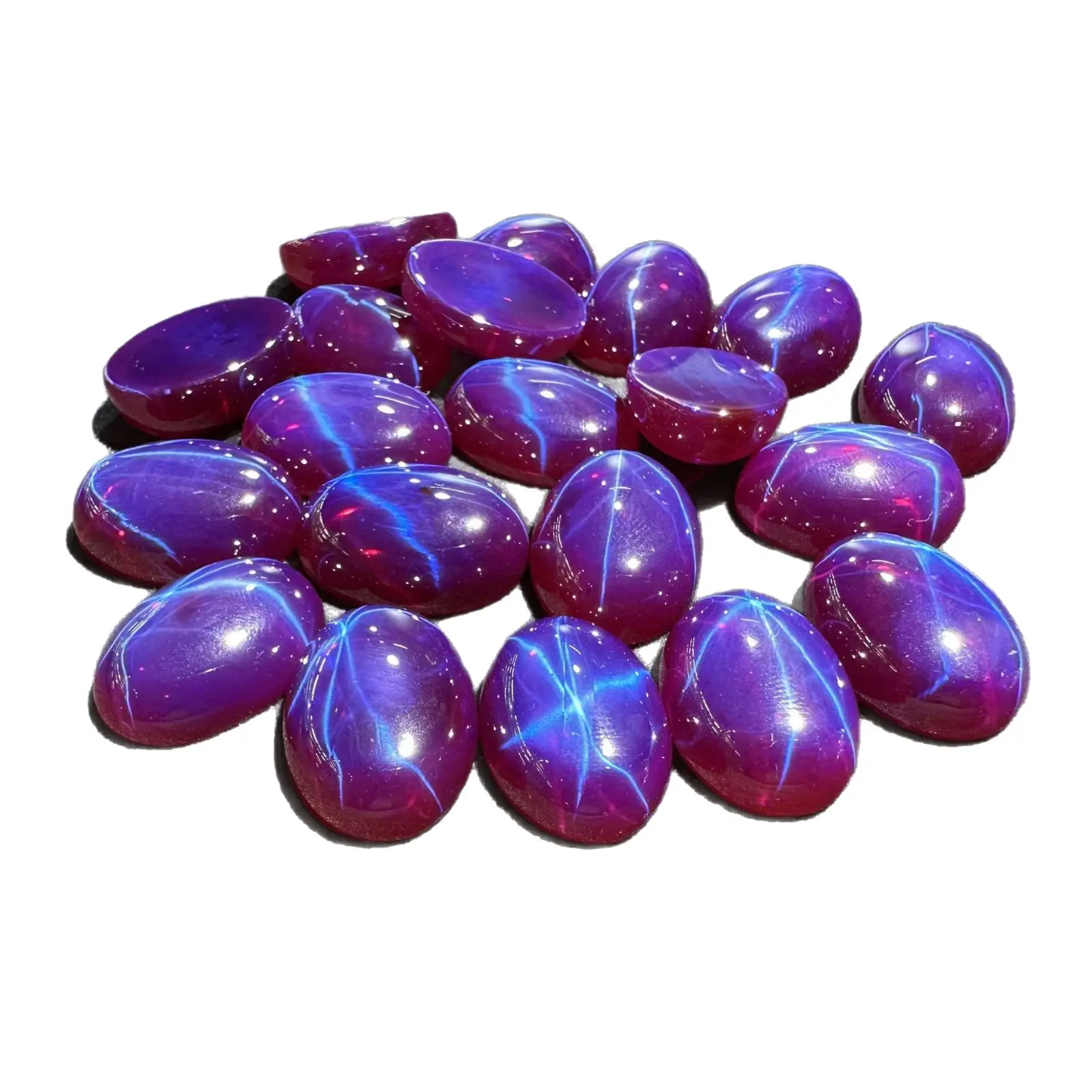 Six Pointed Star Light Ruby Egg Shape Jewelry - Image 6
