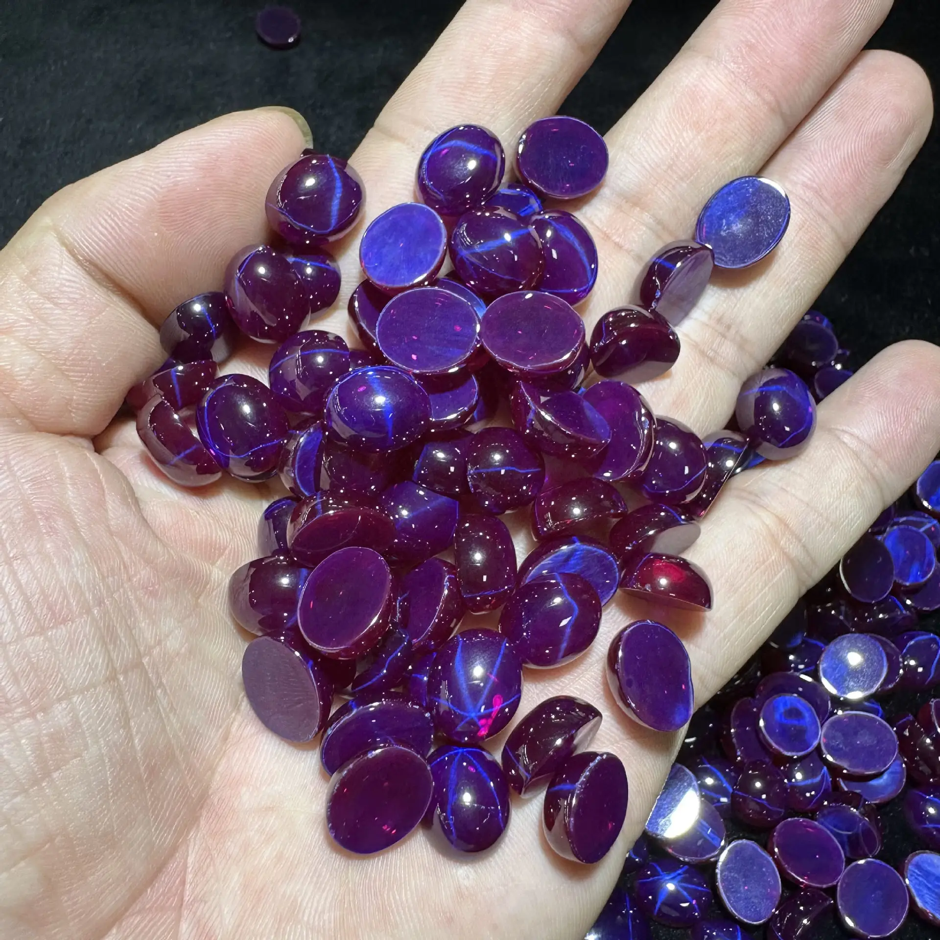 Six Pointed Star Light Ruby Egg Shape Jewelry — feature 3