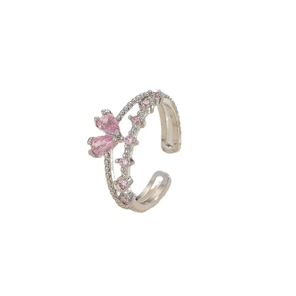 Peach Heart Gold Plated Ring for Women - Image 7