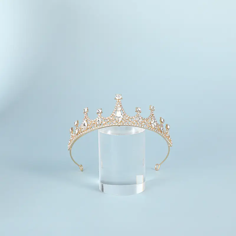 Korean Bridal Crown Crown Set with Rhinestones — feature 3