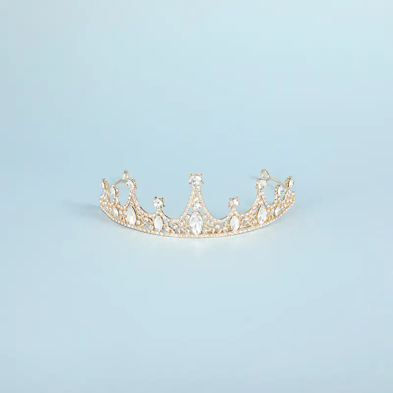 Korean Bridal Crown Crown Set with Rhinestones — feature 4