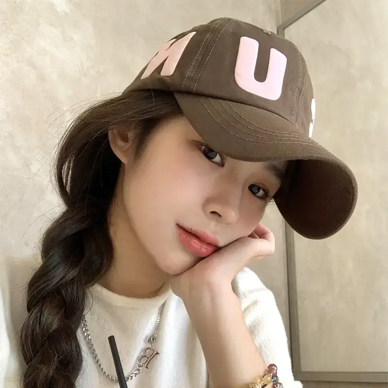 Women Letter Baseball Cap Wide Brim Deep Top - Image 4