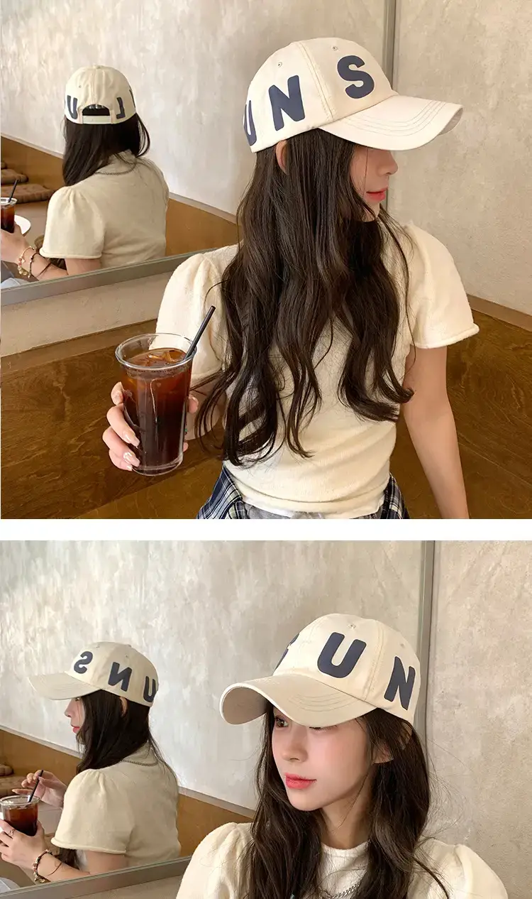 Women Letter Baseball Cap Wide Brim Deep Top — feature 12