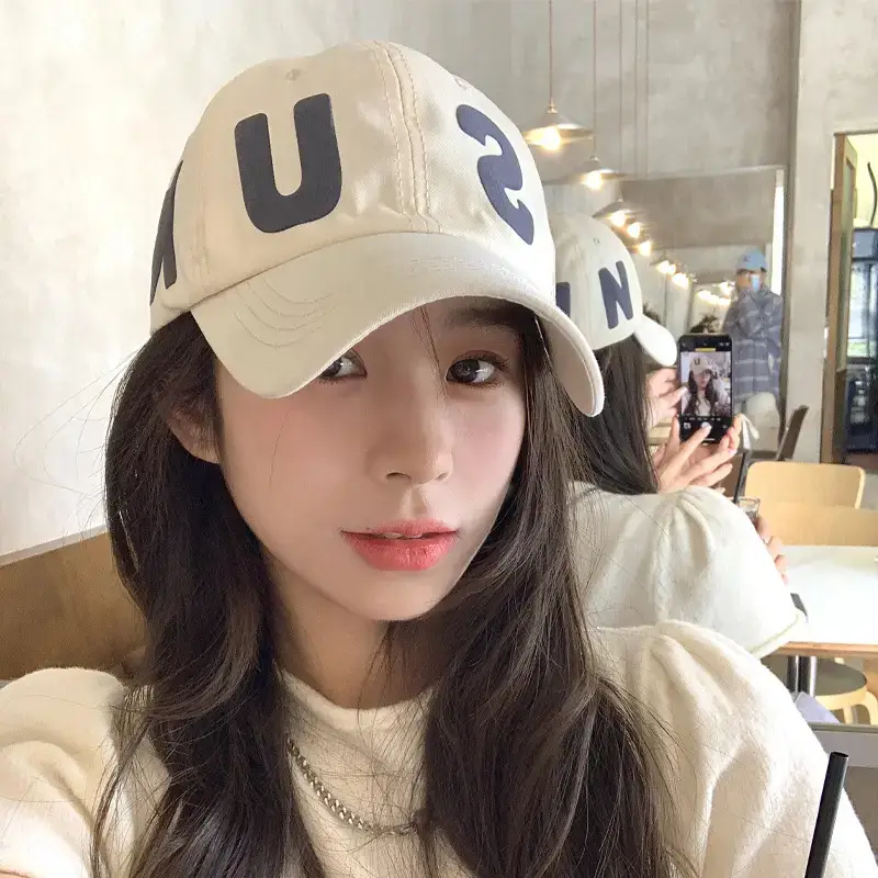 Women Letter Baseball Cap Wide Brim Deep Top - Image 2
