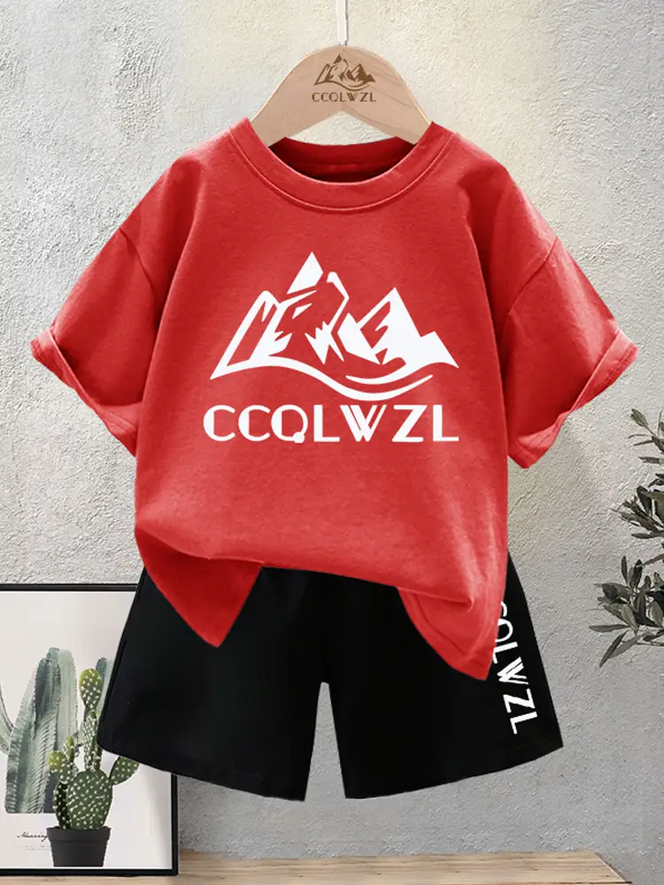 Children's Printed Cotton T-Shirt White Black Summer 2024 - Image 11