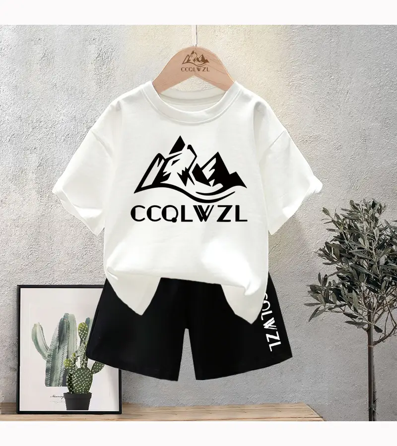Children's Printed Cotton T-Shirt White Black Summer 2024 — feature 10