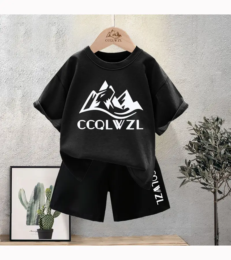 Children's Printed Cotton T-Shirt White Black Summer 2024 — feature 13