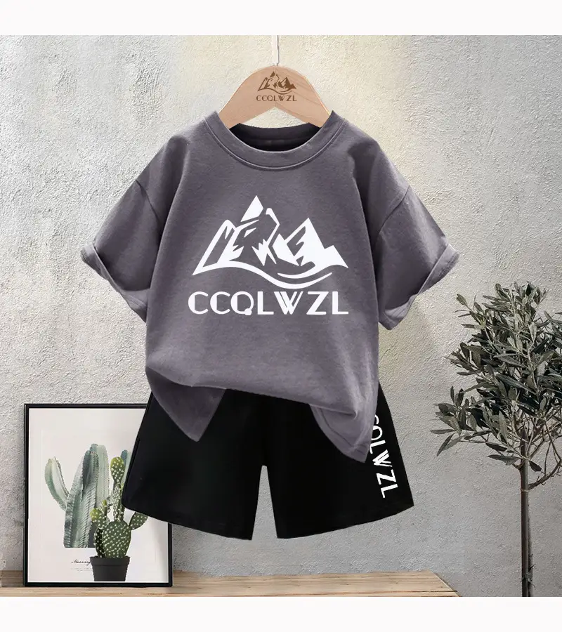 Children's Printed Cotton T-Shirt White Black Summer 2024 — feature 15