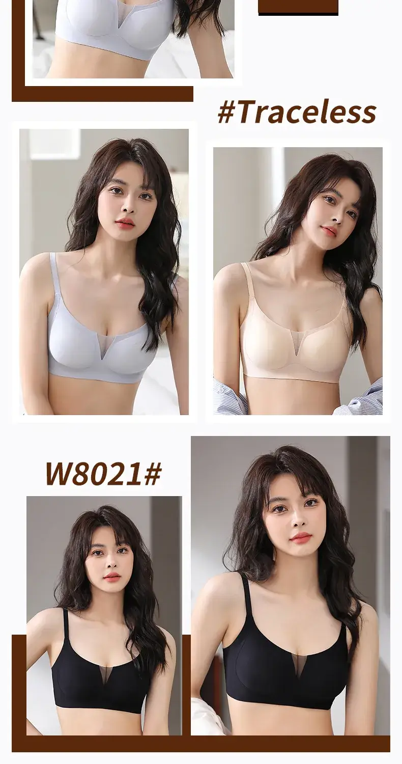 V-Neck Mesh Bra for Women Large Small Bust U-Shaped Back — feature 20