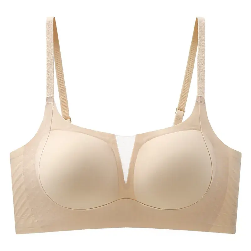 V-Neck Mesh Bra for Women Large Small Bust U-Shaped Back - Image 3