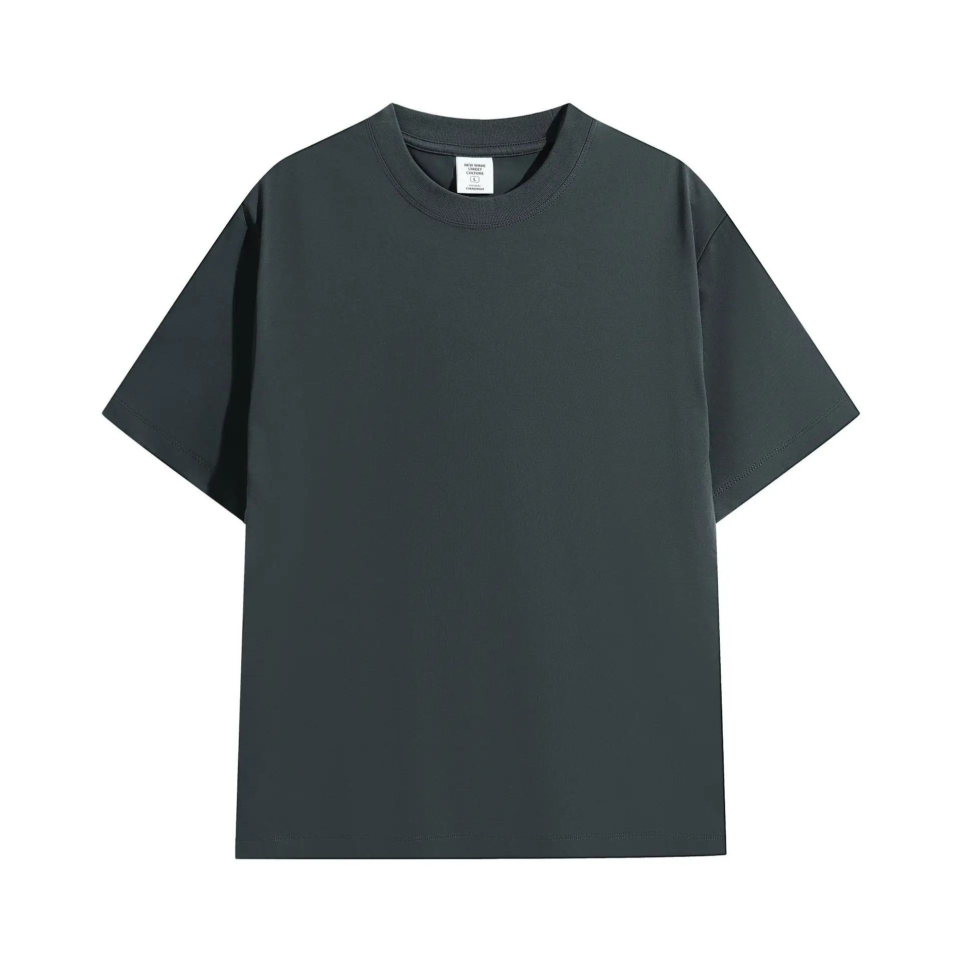 Men 240g Black Crewneck T-Shirt Quick Dry - Image 9