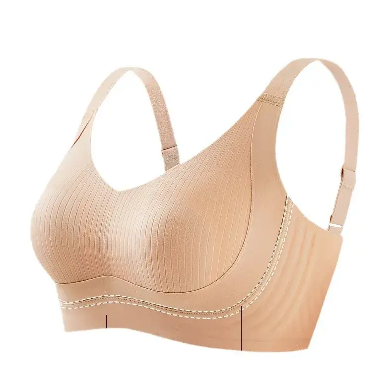 Black Traceless Full Cup Sports Bra Large Adjustable - Image 9