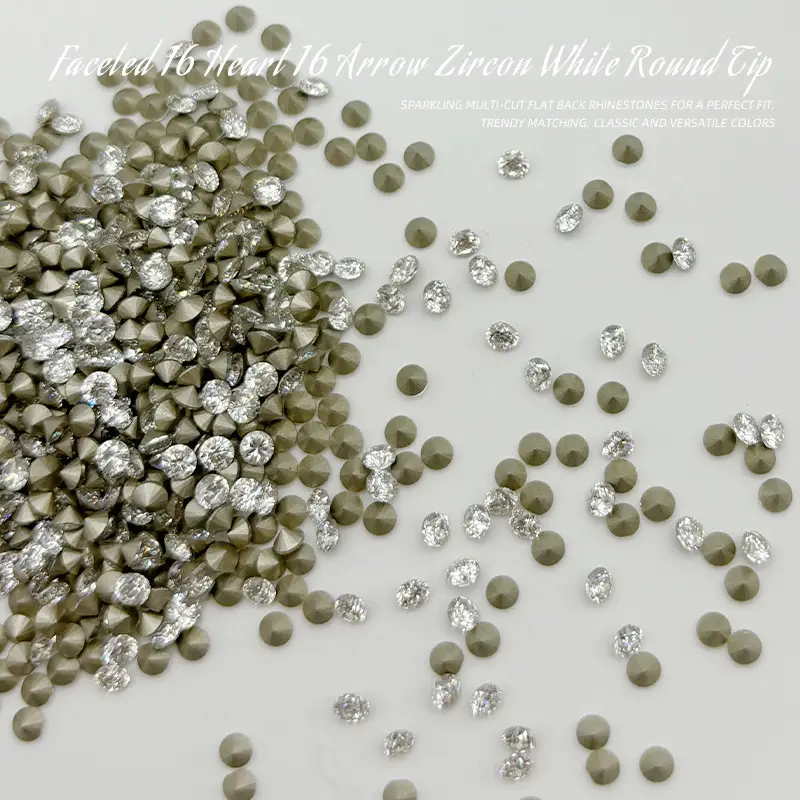 White Cut 16 Hearts Zircon Diamond Pile 16 Arrows