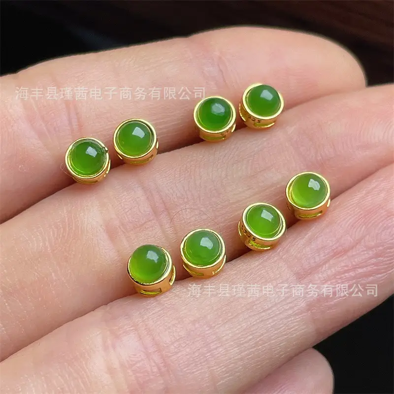 S925 Silver Inlaid Russian Jasper Earrings Live Supply - Image 5